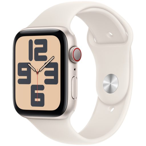 Apple Watch SE GPS + Cellular 40mm Starlight Aluminium Case with Starlight Sport Band - M/L,Model A2725