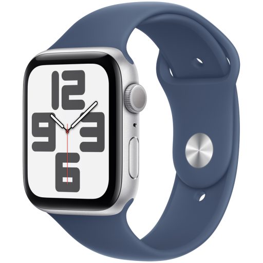 Apple Watch SE GPS 40mm Silver Aluminium Case with Denim Sport Band - S/M,Model A2722