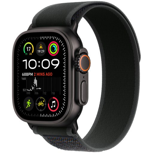 Apple Watch Ultra 2 GPS + Cellular 49mm Black Titanium Case with Black Trail Loop - M/L,Model A2986