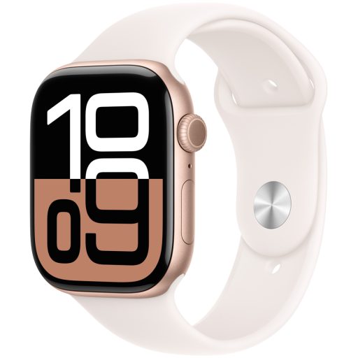 Apple Watch Series 10 GPS 46mm Rose Gold Aluminium Case with Light Blush Sport Band - M/L,Model A2999