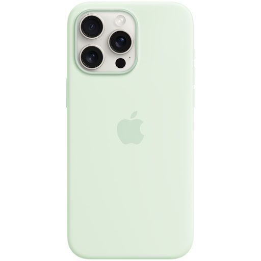 APPLE iPhone 15 Pro Max Silicone Case with MagSafe - Soft Mint,Model A3126