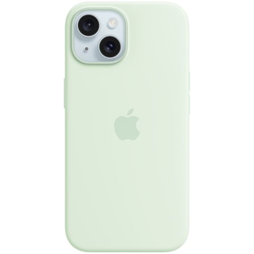 APPLE iPhone 15 Silicone Case with MagSafe - Soft Mint,Model A3123