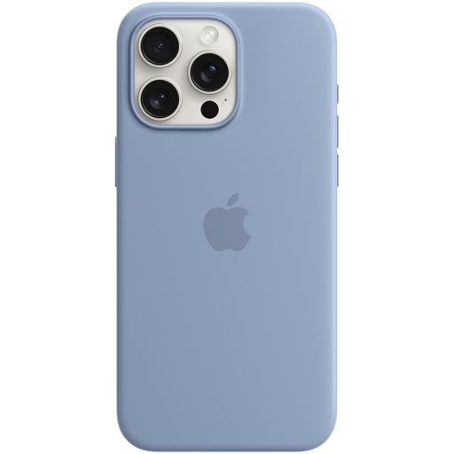APPLE iPhone 15 Pro Max Silicone Case with MagSafe - Winter Blue,Model A3126
