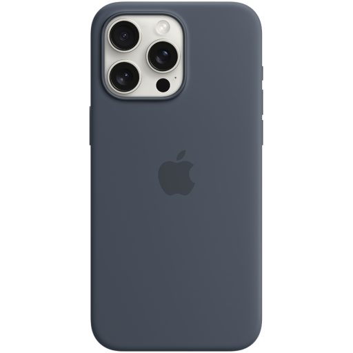 APPLE iPhone 15 Pro Max Silicone Case with MagSafe - Storm Blue,Model A3126