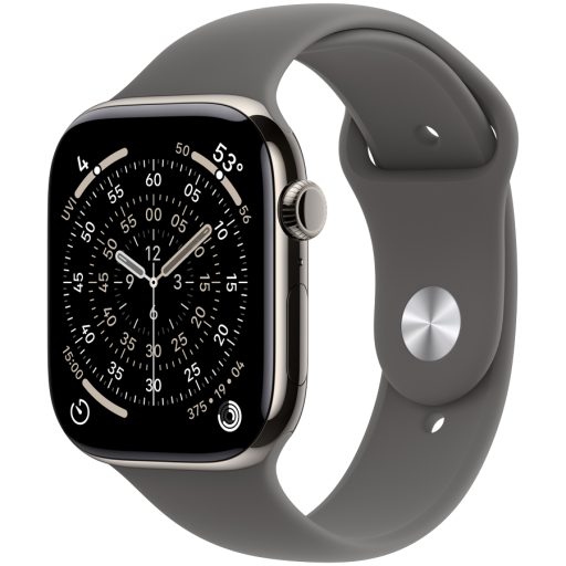 Apple Watch Series 11 GPS + Cellular 46mm Natural Titanium Case with Stone Grey Sport Band - M/L,Model A3337