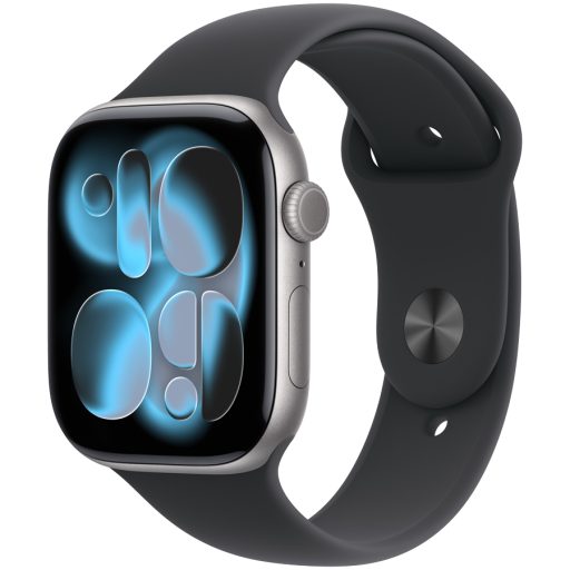 Apple Watch Series 11 GPS + Cellular 46mm Space Grey Aluminium Case with Black Sport Band - M/L,Model A3337