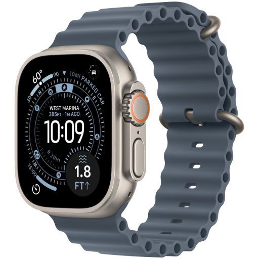 Apple Watch Ultra 3 GPS + Cellular 49mm Natural Titanium Case with Anchor Blue Ocean Band,Model A3281