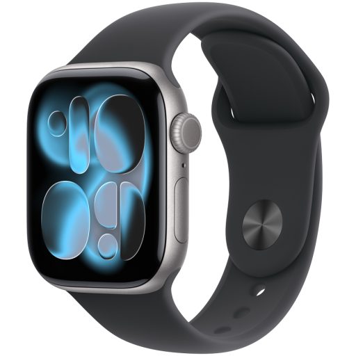 Apple Watch Series 11 GPS 42mm Space Grey Aluminium Case with Black Sport Band - M/L,Model A3331
