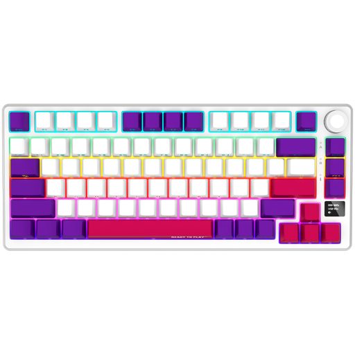 LORGAR KBP7075W, Wireless 75% Mechanical Gaming Keyboard Pro, White, EN layout