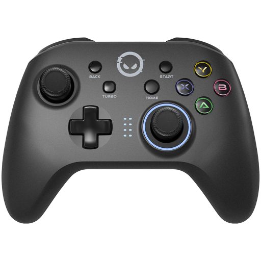 LORGAR TRIX-510, Gaming controller, Black, BT5.0 Controller with built-in 600mah battery, 1M Type-C charging cable ,6 axis motion sensor support nintendo switch ,android,PC, IOS13, PS3, normal size dongle,black
