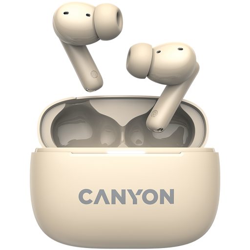 CANYON headset OnGo TWS-10 ANC+ENC Beige