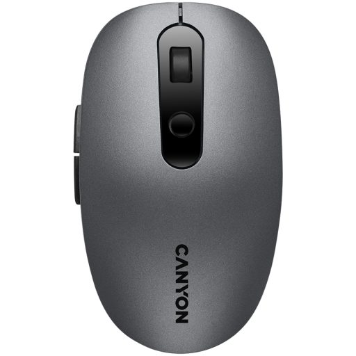 CANYON MW-9, 2 in 1 Wireless optical mouse with 6 buttons, DPI 800/1000/1200/1500, 2 mode(BT/ 2.4GHz), Battery AA*1pcs, Grey, 65.4*112.25*32.3mm, 0.092kg