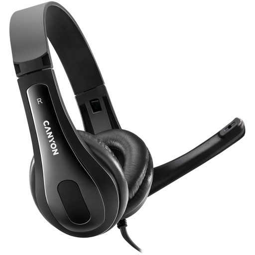 CANYON PC headset CHSU-1 PC Mic USB 2m Black