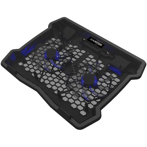 CANYON NS03, Cooling stand dual-fan with 2x2.0 USB hub, support up to 10”-15.6” laptop, ABS plastic and iron, Fans dimension:125*125*15mm(2pcs), DC 5V, fan speed: 800-1000RPM, size:340*265*30mm, 435g