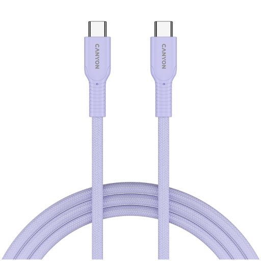 CANYON cable OnWire 60CL C-C 60W COLOR Braided 1m Purple