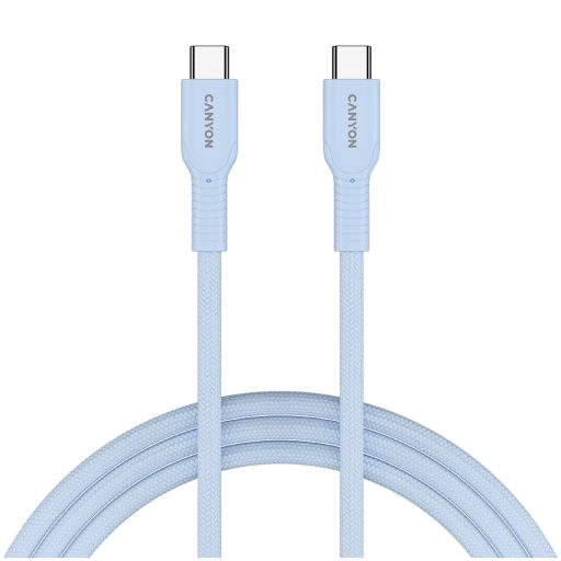 CANYON cable OnWire 60CL C-C 60W COLOR Braided 1m Light Blue