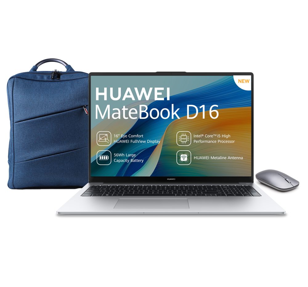 Huawei Device 16' IPS/13th Gen Intel Core i5-13420H/16GB DDR4/512GB PCI-e SSD/ Non-Touch/ No-Backlit/ Win11 Home/Finger print/1 YR CI Warranty/