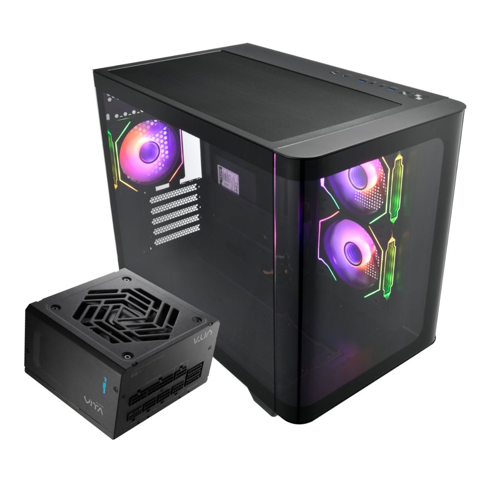 FSP S380 M-ATX ARGB Gaming Chassis and VITA GM 750W Power Supply Bundle