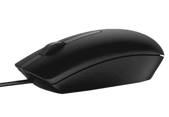 Dell MS116 Wired Mouse Black - 1000 DPI, 3 Buttons