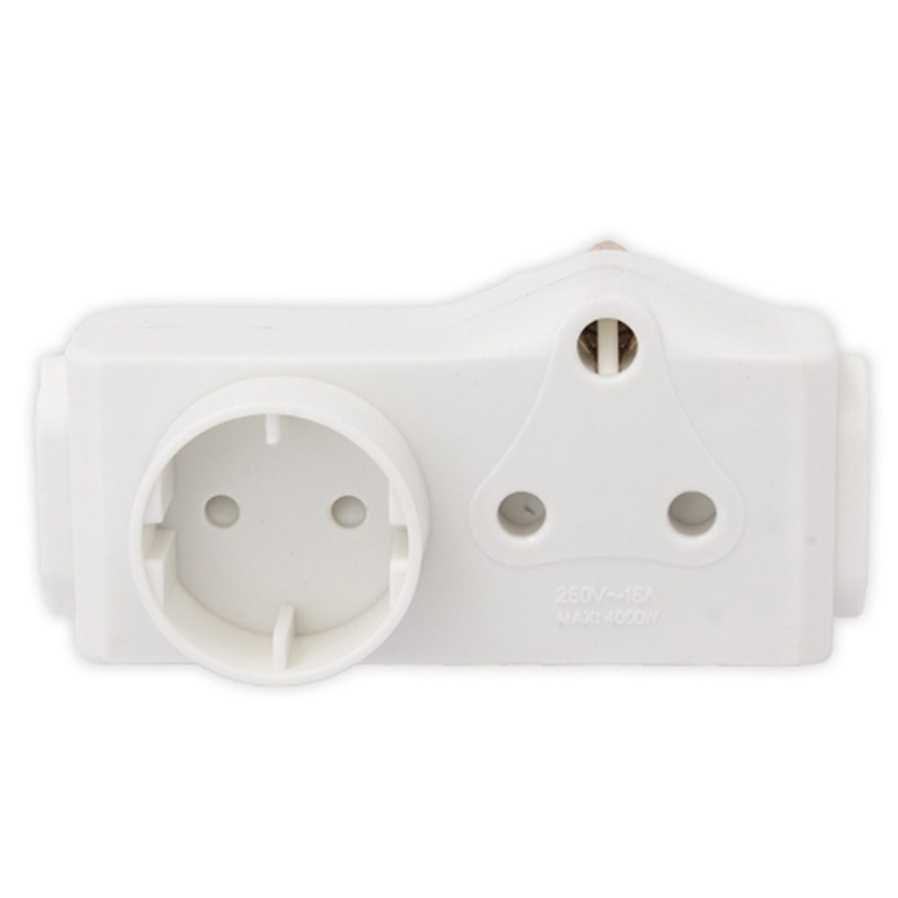 Parrot Products 1 x 16A SA & 2 x Euro & 1 x Schucko Socket Adaptor