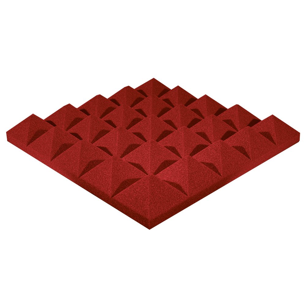 Parrot Products Acoustic Panel Pyramidfoam 500x500mm Red
