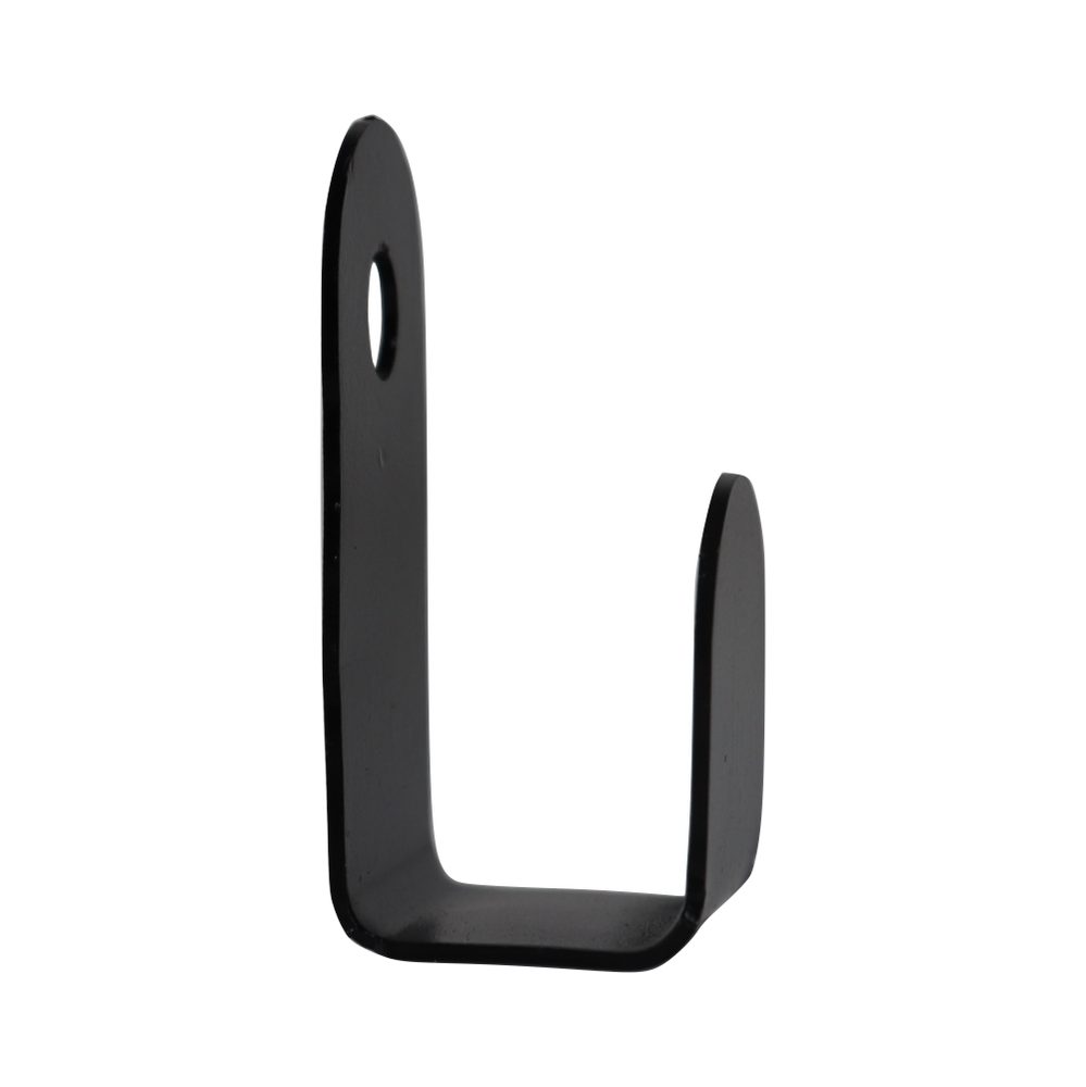 Parrot Products Slatted Panel Single Coat Hook Black Steel Wall Hook