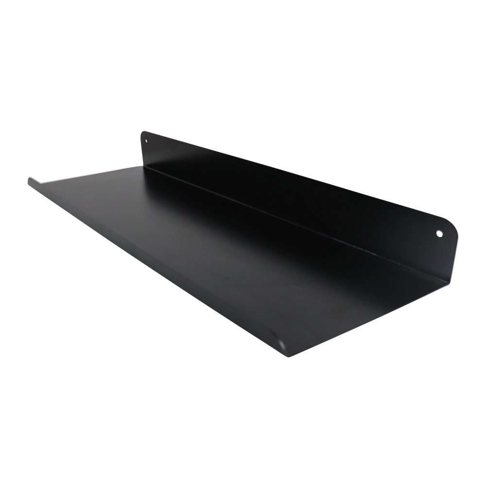 Parrot Products Slatted Panel Steel Shelf 1200mm Black Architectural Wall Shelf