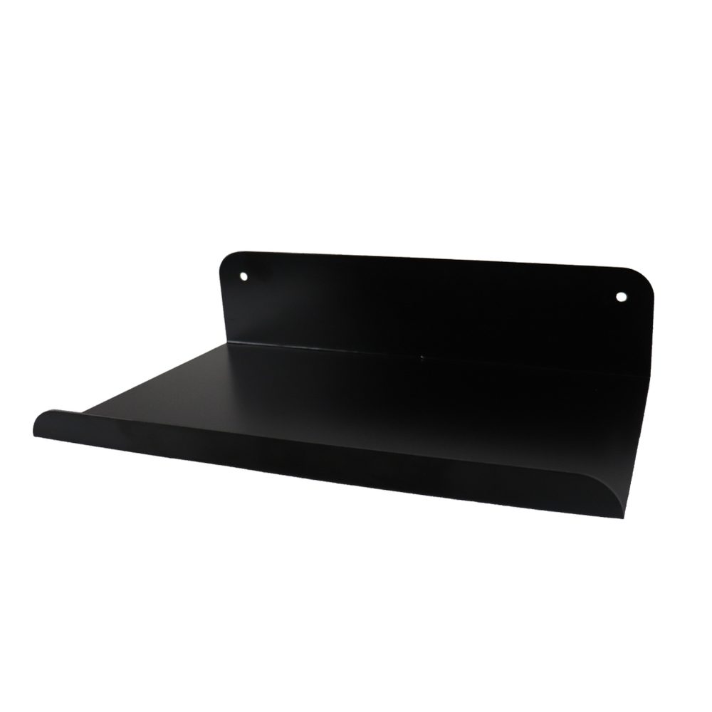 Parrot Products Slatted Panel Steel Shelf 600mm Black Wall Display Shelf