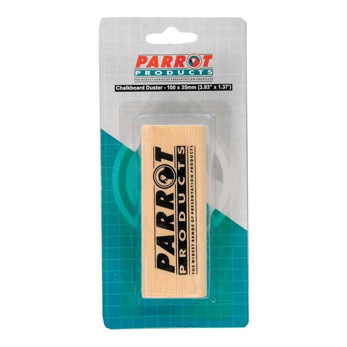 Parrot Products Chalkboard Wooden Duster (95*35mm - Carded - Grey)