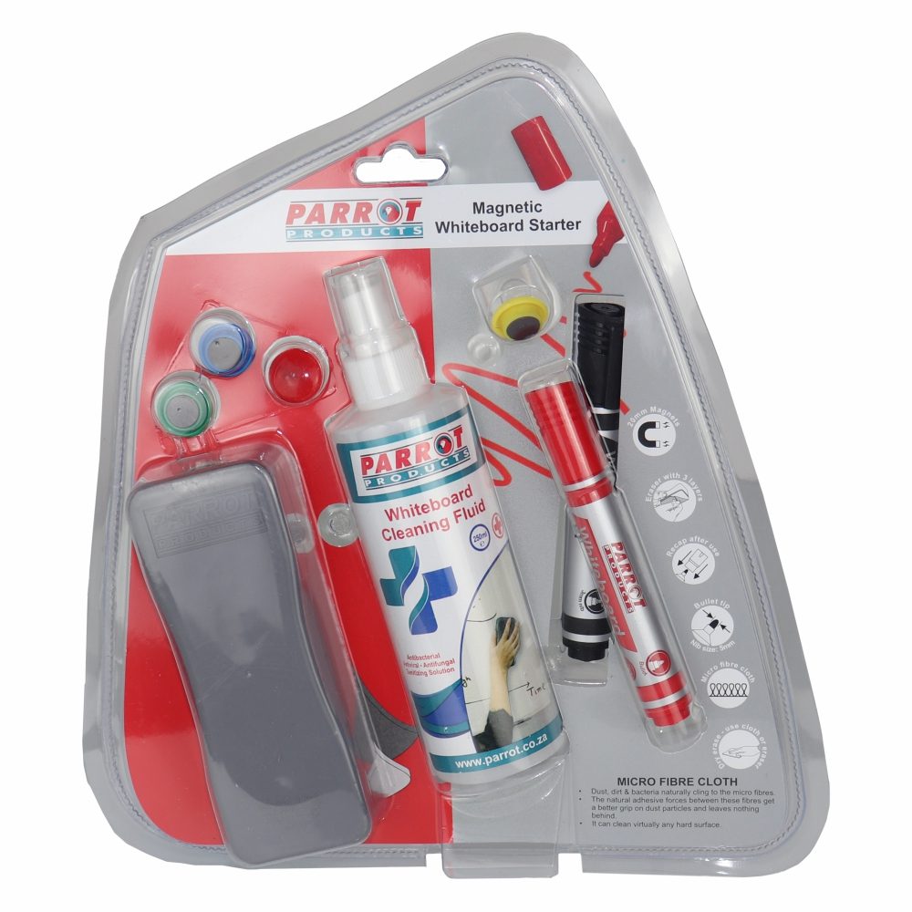 Parrot Products Magnetic Whiteboard Cleaning Starter Pack