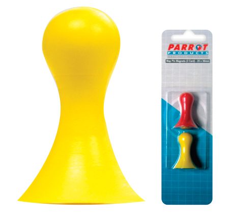 Parrot Products Magnetic Map Pins (2 Per Card - Assorted - Size: 36mm)