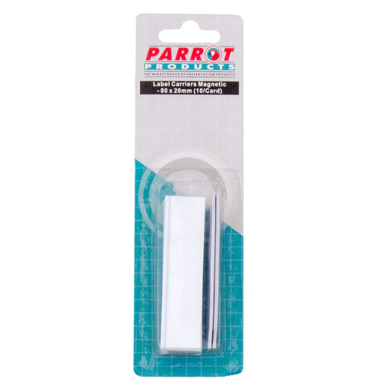 Parrot Products Magnetic Label Carriers (20*80mm - 10 Pack)