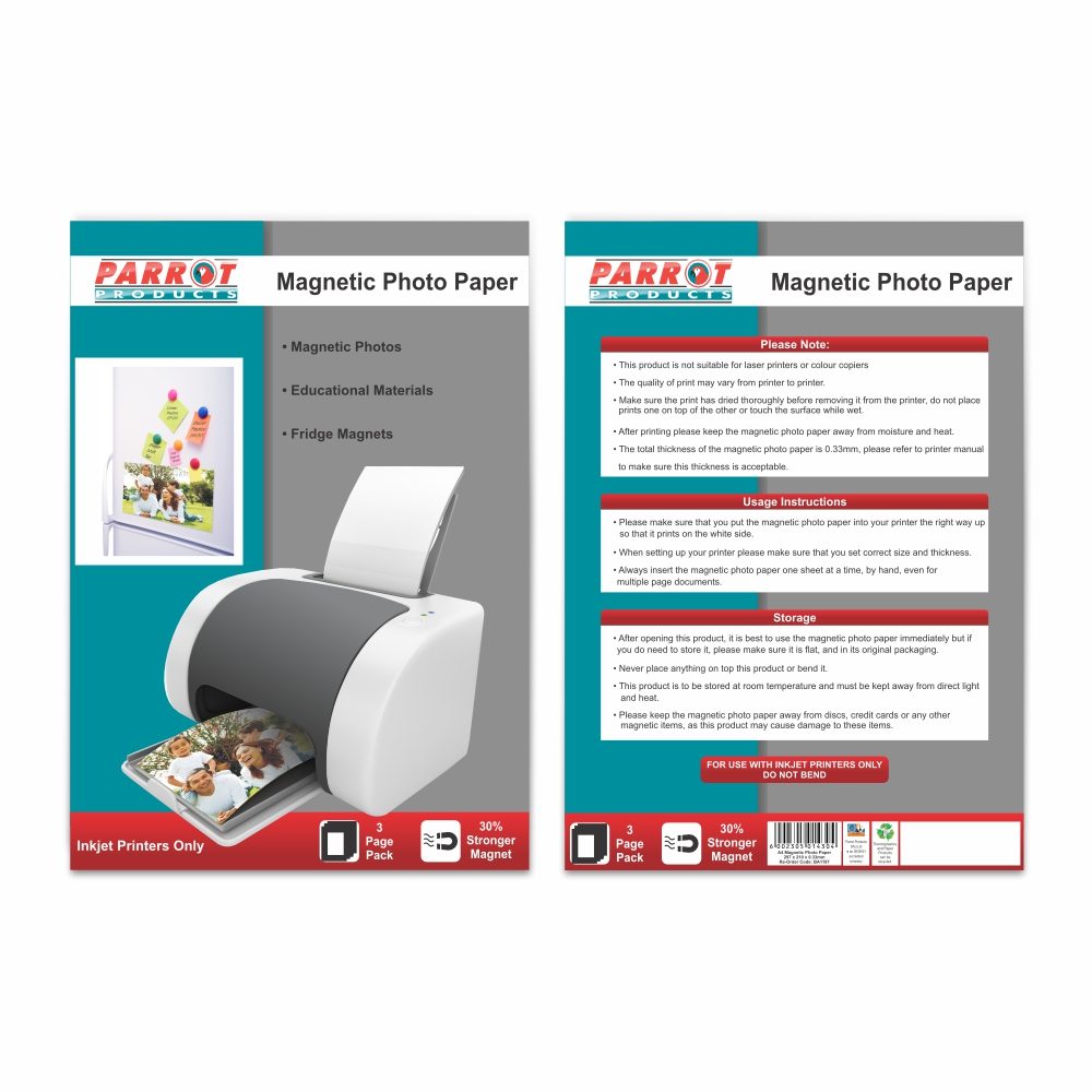 Parrot Products Magnetic Flexible Photo Paper A4 (3 Sheets)