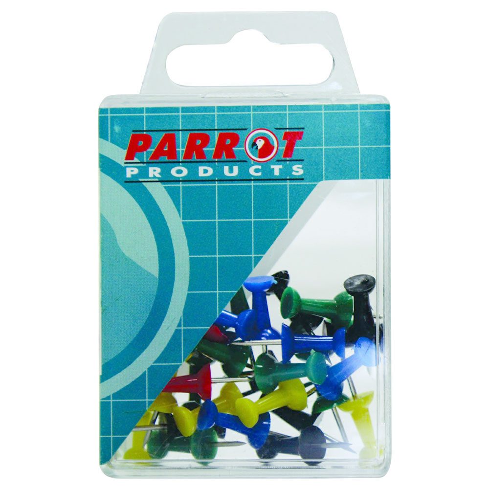 Parrot Products Push Pins (Boxed Pack - 30 Assorted)