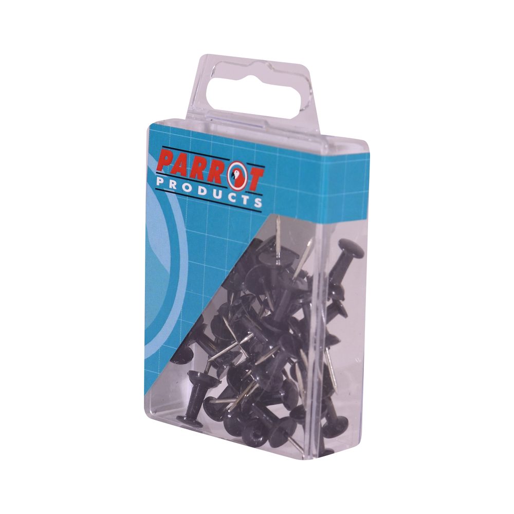Parrot Products Push Pins (Boxed 30 - Black)