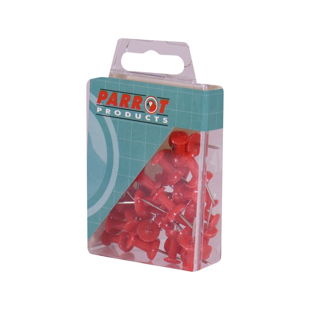 Parrot Products Push Pins (Boxed 30 - Red)