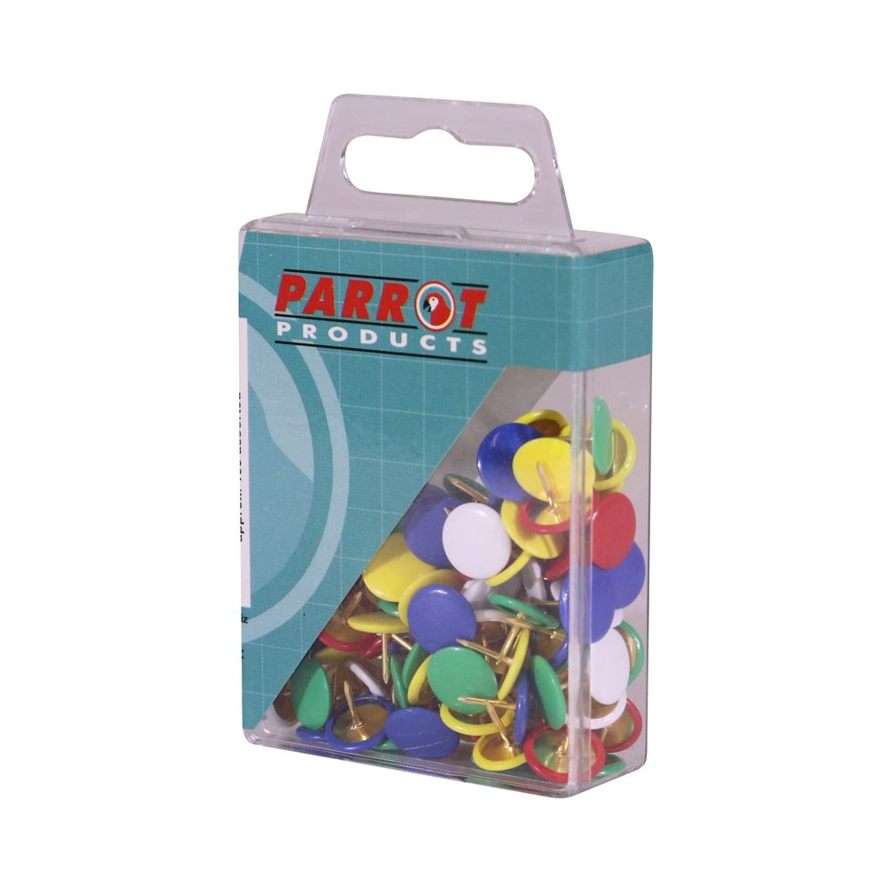Parrot Products Drawing Pins (Boxed Pack 100 - Assorted)