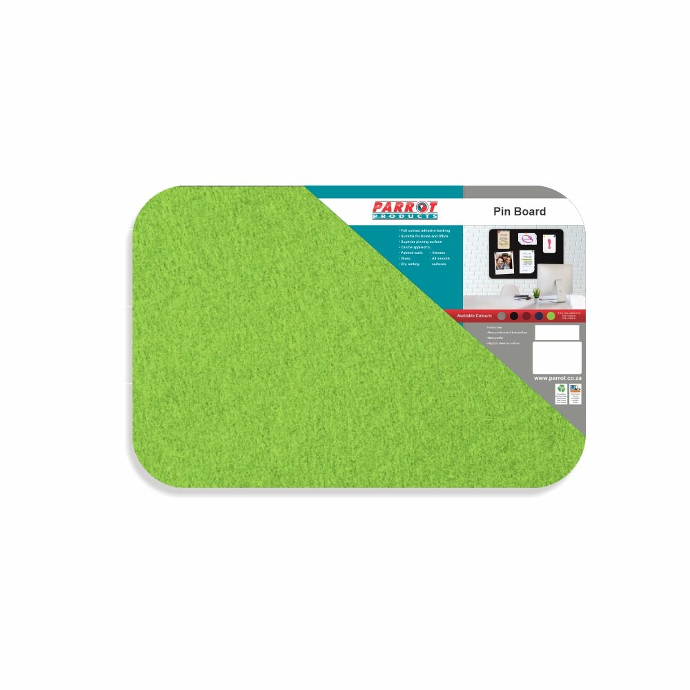 Parrot Products Adhesive Pin Board (No Frame - 600*450mm - Lime)