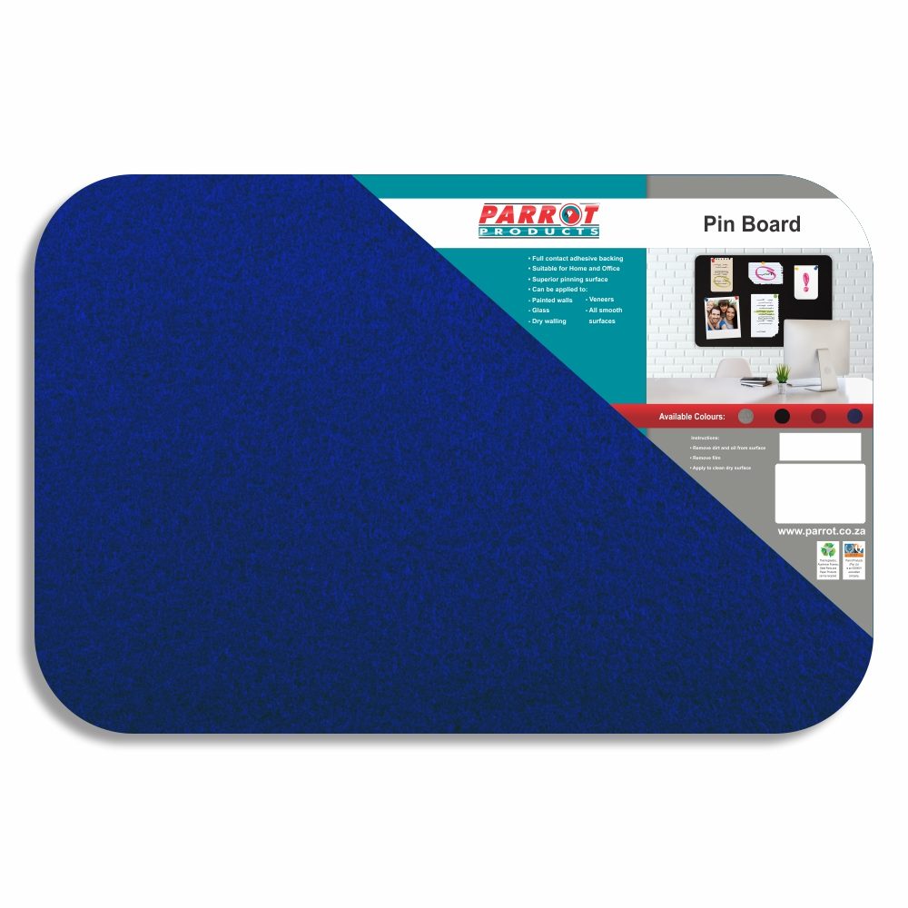 Parrot Products Adhesive Pin Board (No Frame - 600*450mm - Blue)