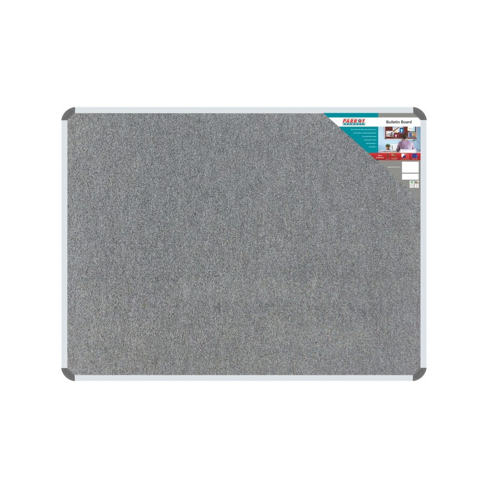 Parrot Products Bulletin Board Ribbed Aluminium Frame (600x450mm - Laurel)
