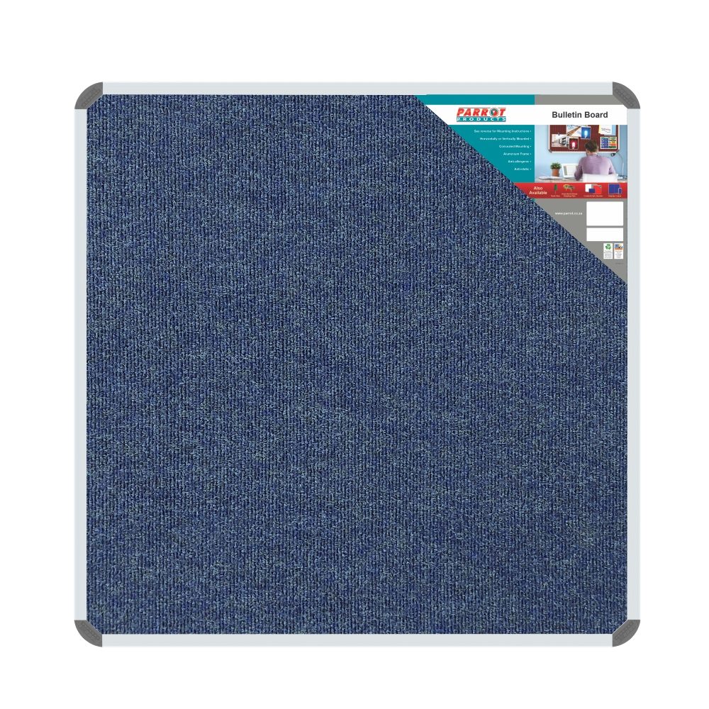 Parrot Products Bulletin Board Ribbed Aluminium Frame (900x900mm - Denim)