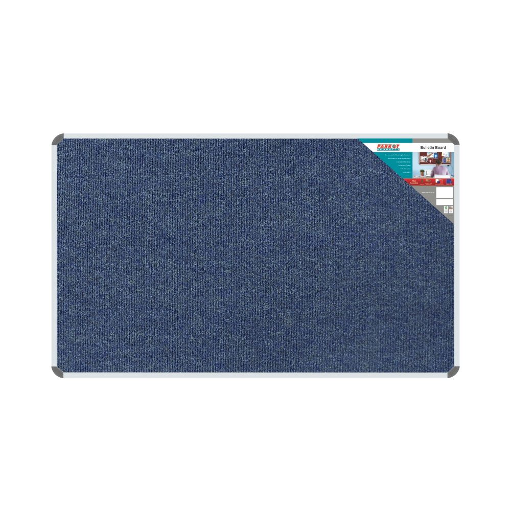 Parrot Products Bulletin Board Ribbed Aluminium Frame (1500x900mm - Denim)