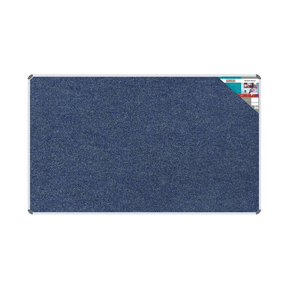 Parrot Products Bulletin Board Ribbed Aluminium Frame (2000x1200mm - Denim)