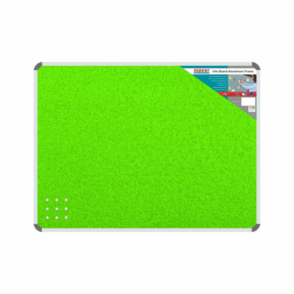 Parrot Products Info Board (Aluminium Frame - 1200*1200mm - Lime Green)