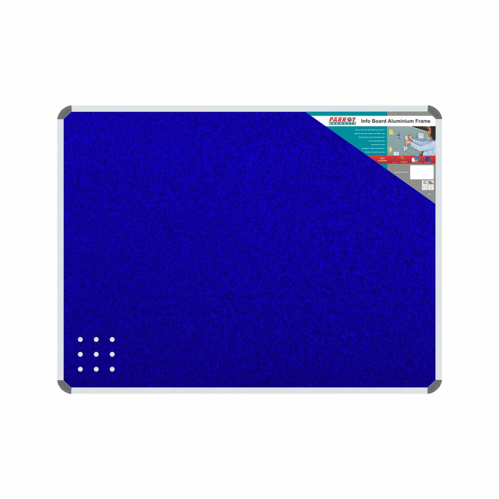 Parrot Products Info Board (Aluminium Frame - 1200*1200mm - Royal Blue)