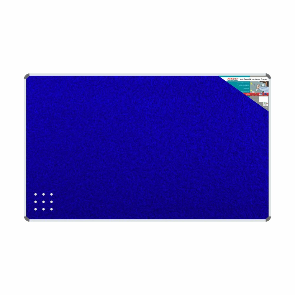 Parrot Products Info Board (Aluminium Frame - 3000*1200mm - Royal Blue)