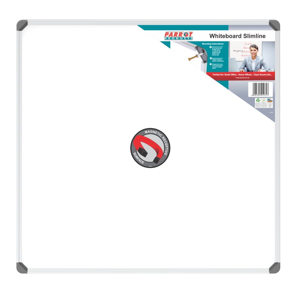 Parrot Products Slimline Magnetic Whiteboard (900*900mm)