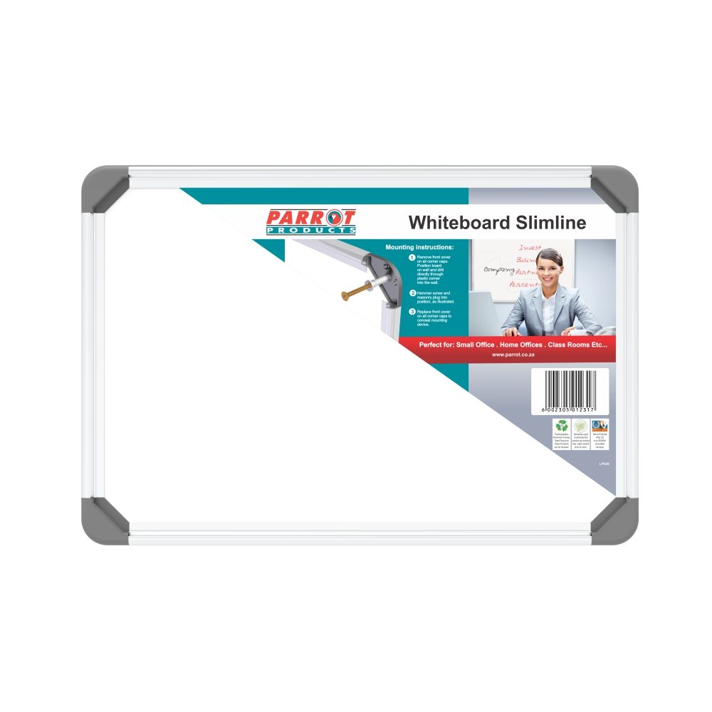 Parrot Products Slimline Non-Magnetic Whiteboard (300*450mm)