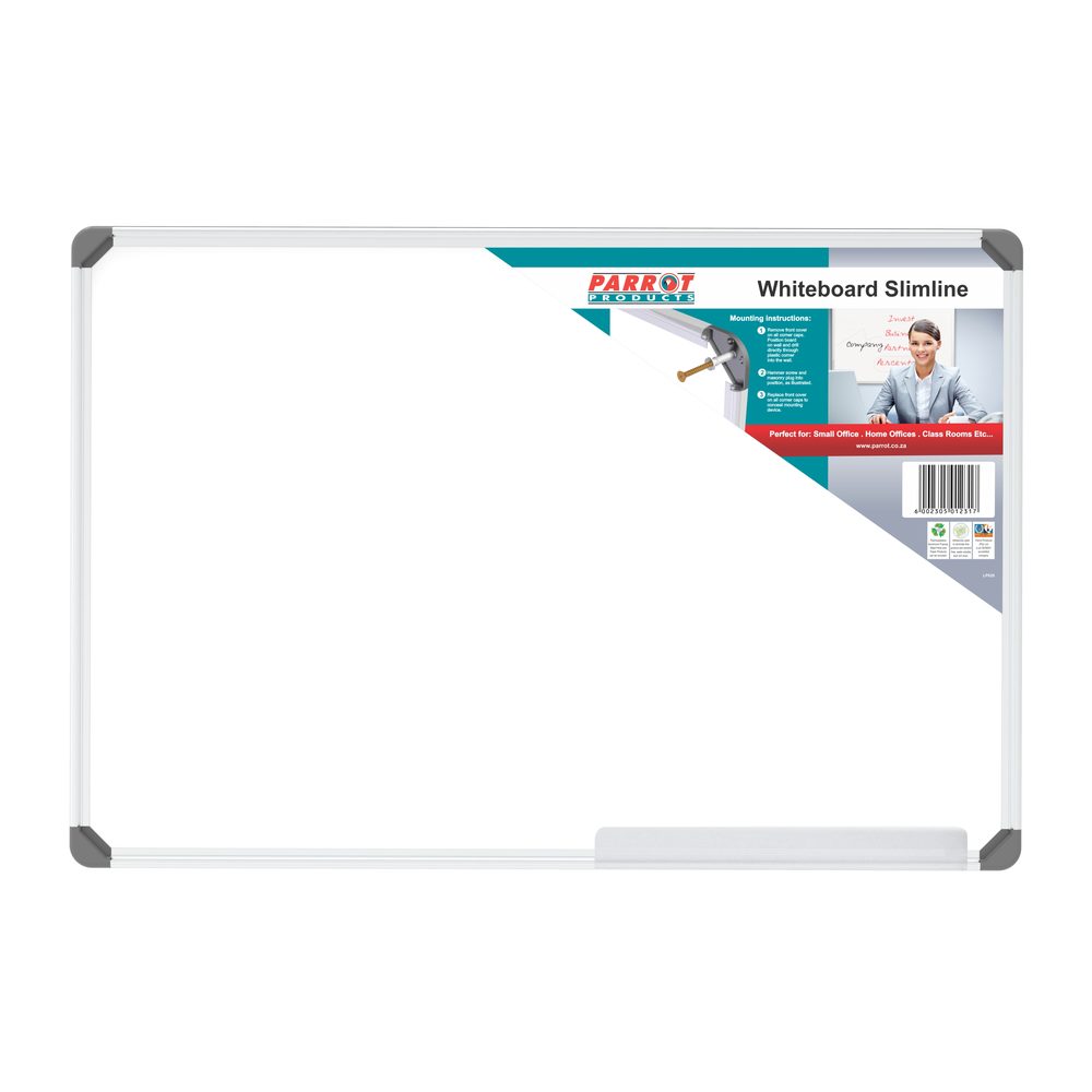 Parrot Products Slimline Non-Magnetic Whiteboard (900*600mm)
