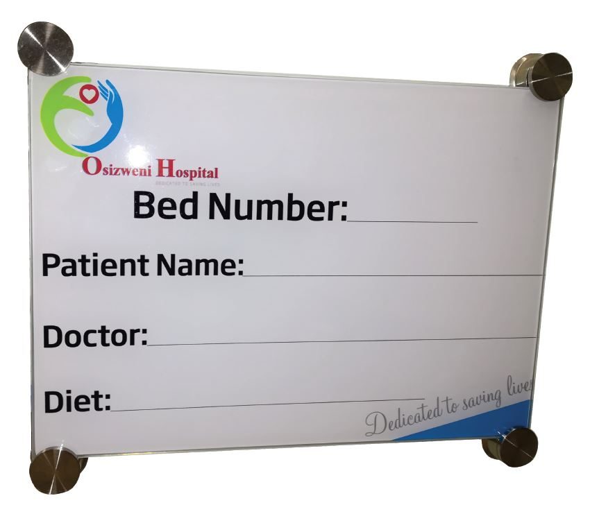 Parrot Products Hospital Glass Bed Board with Print (A4 - 210x297mm)